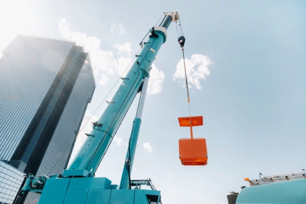 A crane being used in loading a cargo